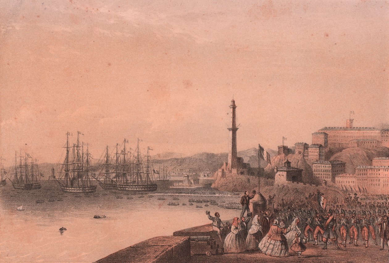 Landing of French troops in Genoa, Liguria بواسطة بليز نيكولا لو سوير