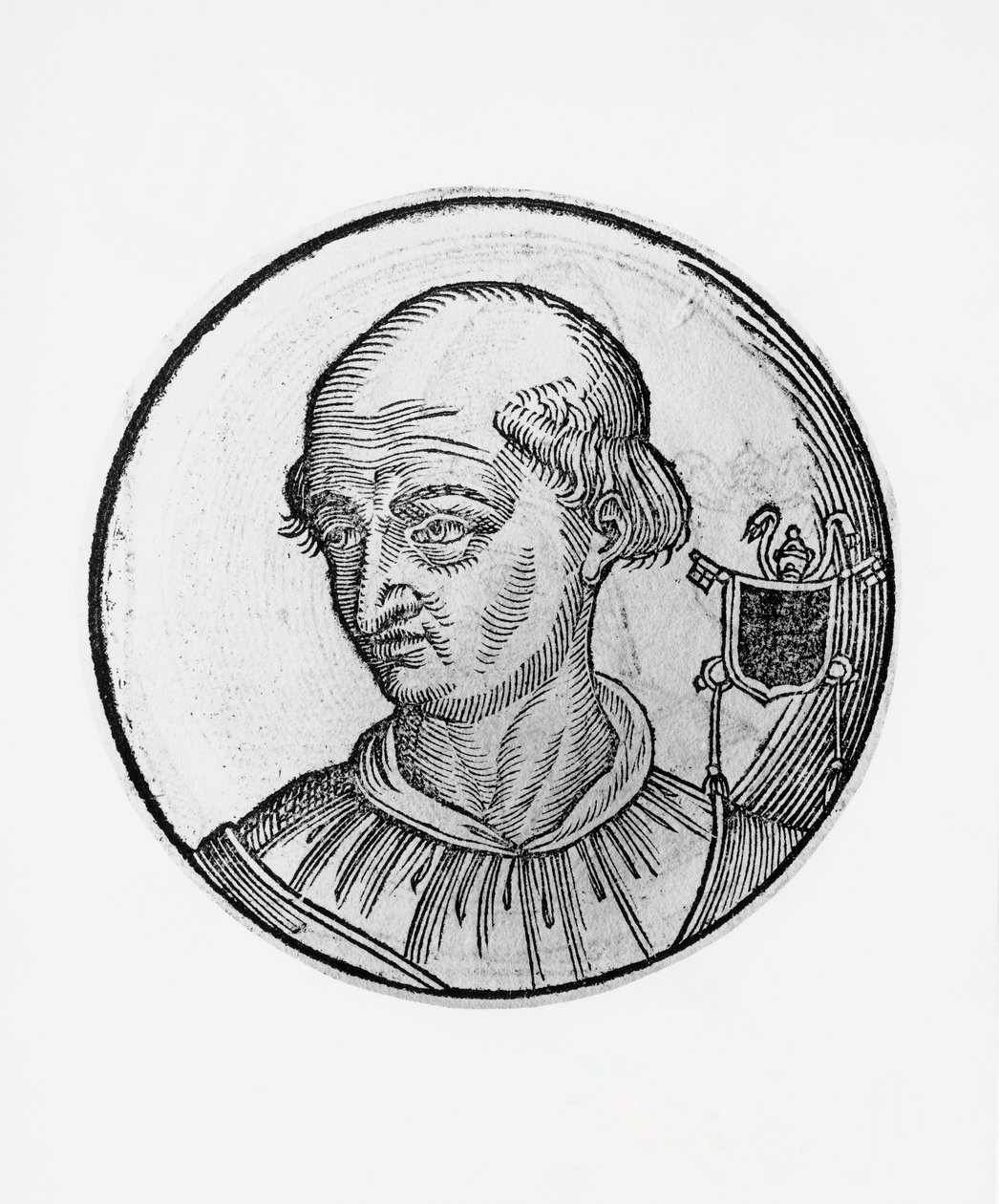 Portrait of Benedict VIII (Theophylactus III of Tusculum, circa 980-1024) بواسطة بليز نيكولا لو سوير