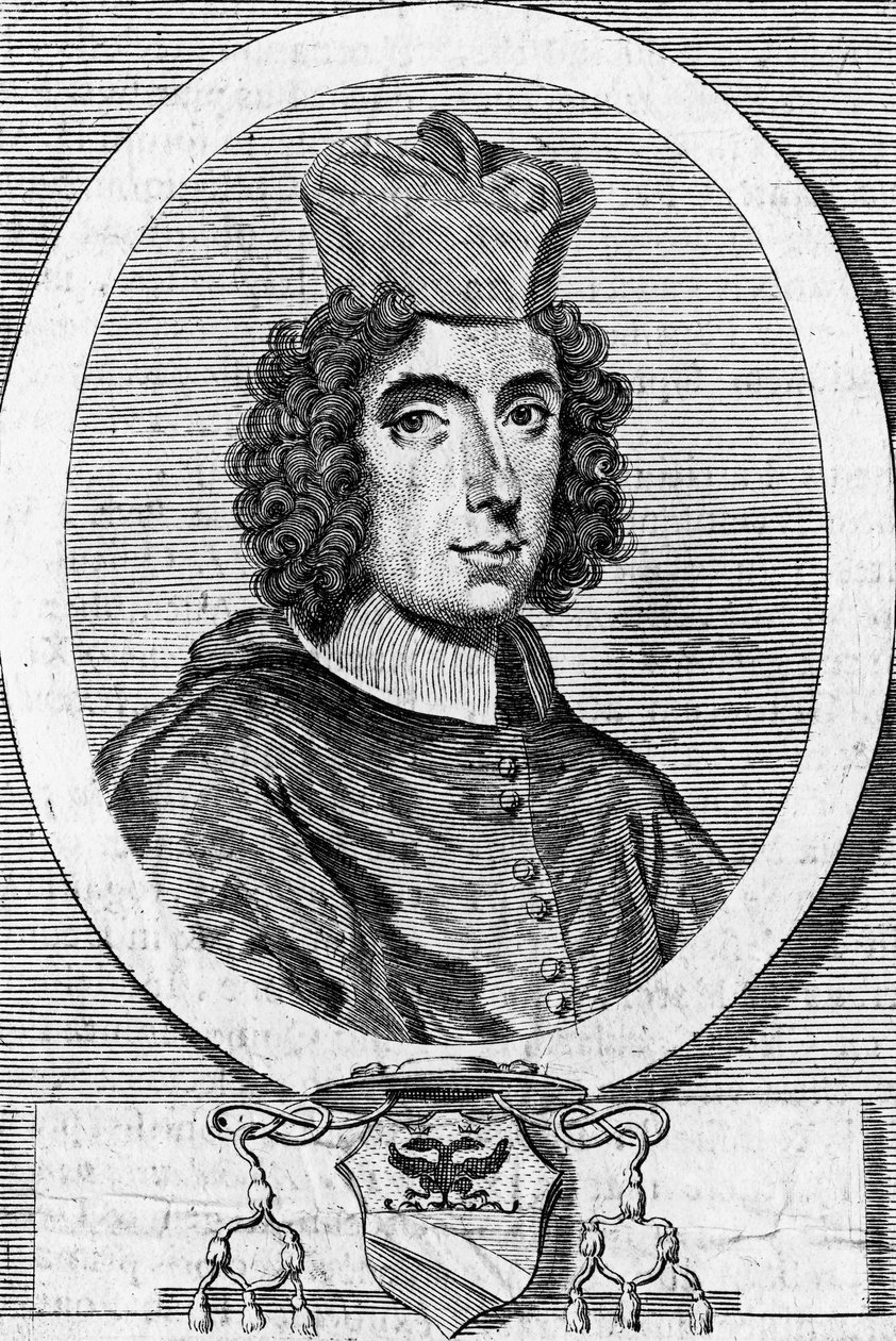 صورة لجيامباتيستا روبيني (1642-1707) ، كاردينال إيطالي وأسقف ، نقش بواسطة بليز نيكولا لو سوير