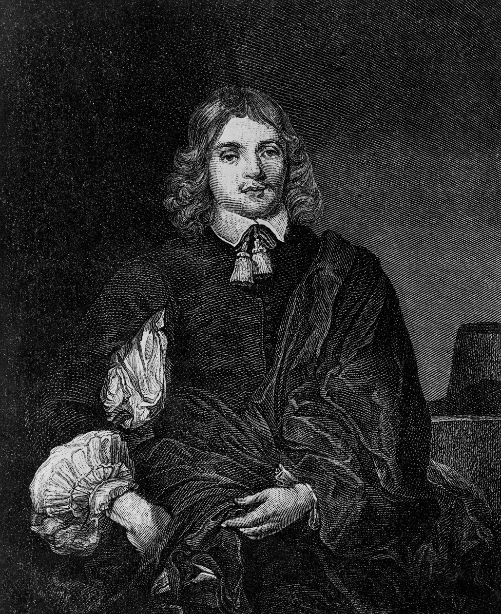 Portrait of Lucius Cary, 2nd Viscount Falkland (circa 1610-1643), English author, politician, and soldier who was Secretary of State from 1642 to 1643, engraving بواسطة بليز نيكولا لو سوير