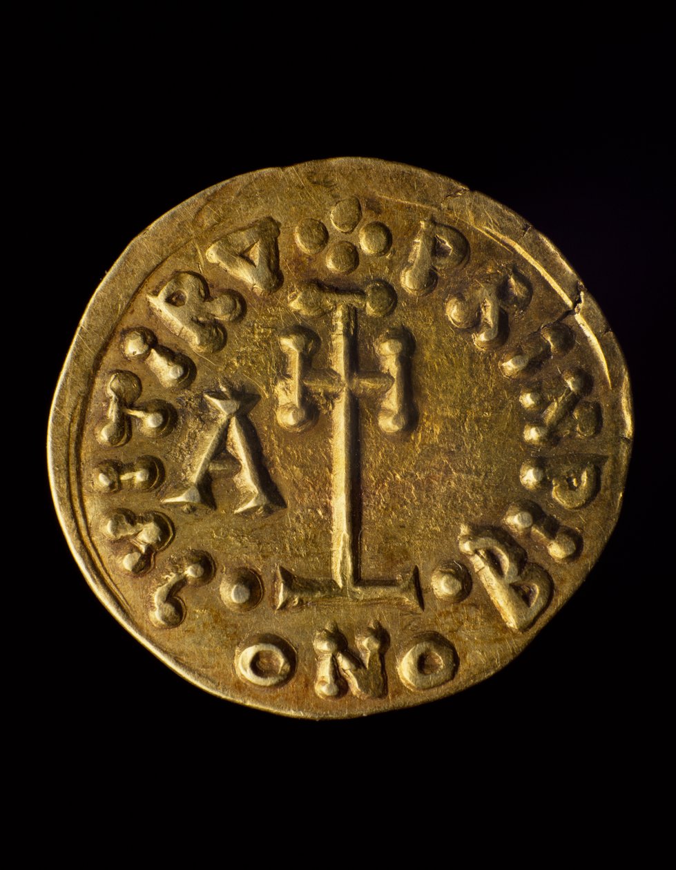 Solidus of Prince Arechi, verso, Lombard coins, 8th century بواسطة بليز نيكولا لو سوير