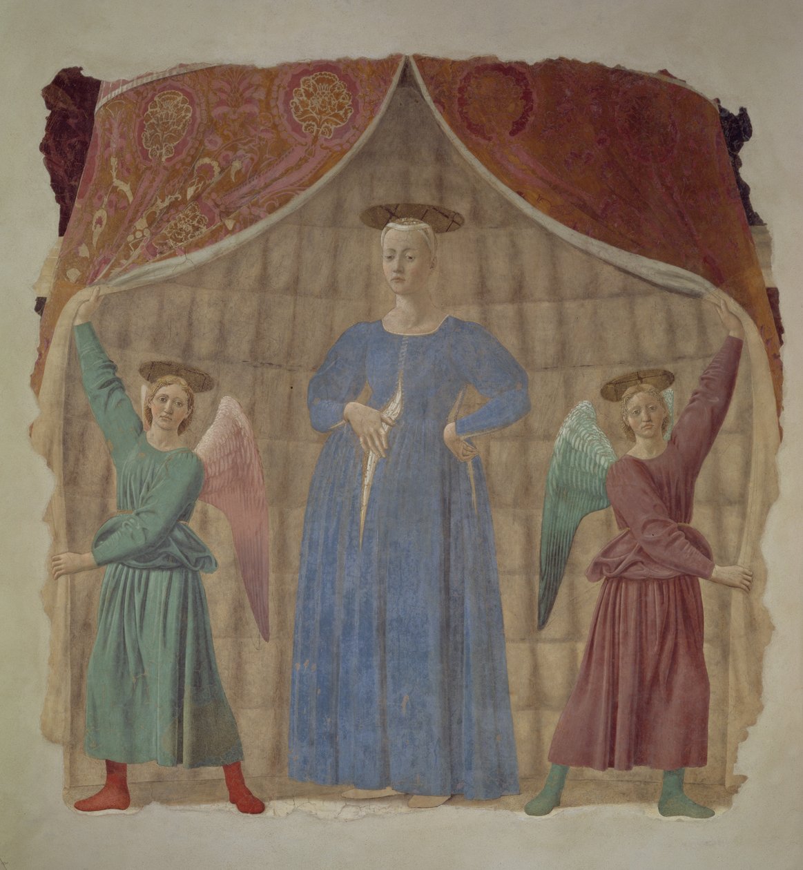 مادونا ديل بارتو ، c.1450-70 (بعد الترميم) (انظر أيضًا 75561 و 172472 و 169194) بواسطة بييرو ديلا فرانشيسكا