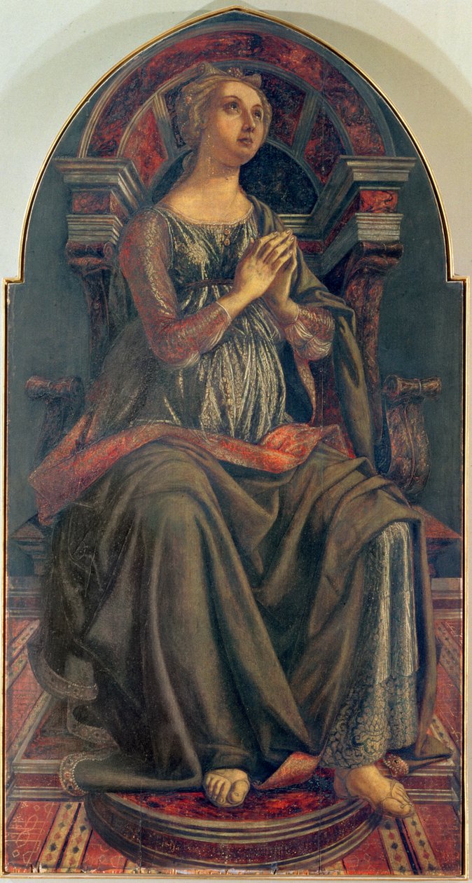 الأمل ، من سلسلة من اللوحات التي تصور الفضائل المصممة لغرفة المجلس في قاعة نقابة التاجر ، 1469 (درجة الحرارة على اللوحة) بواسطة بييرو ديل بوليولو