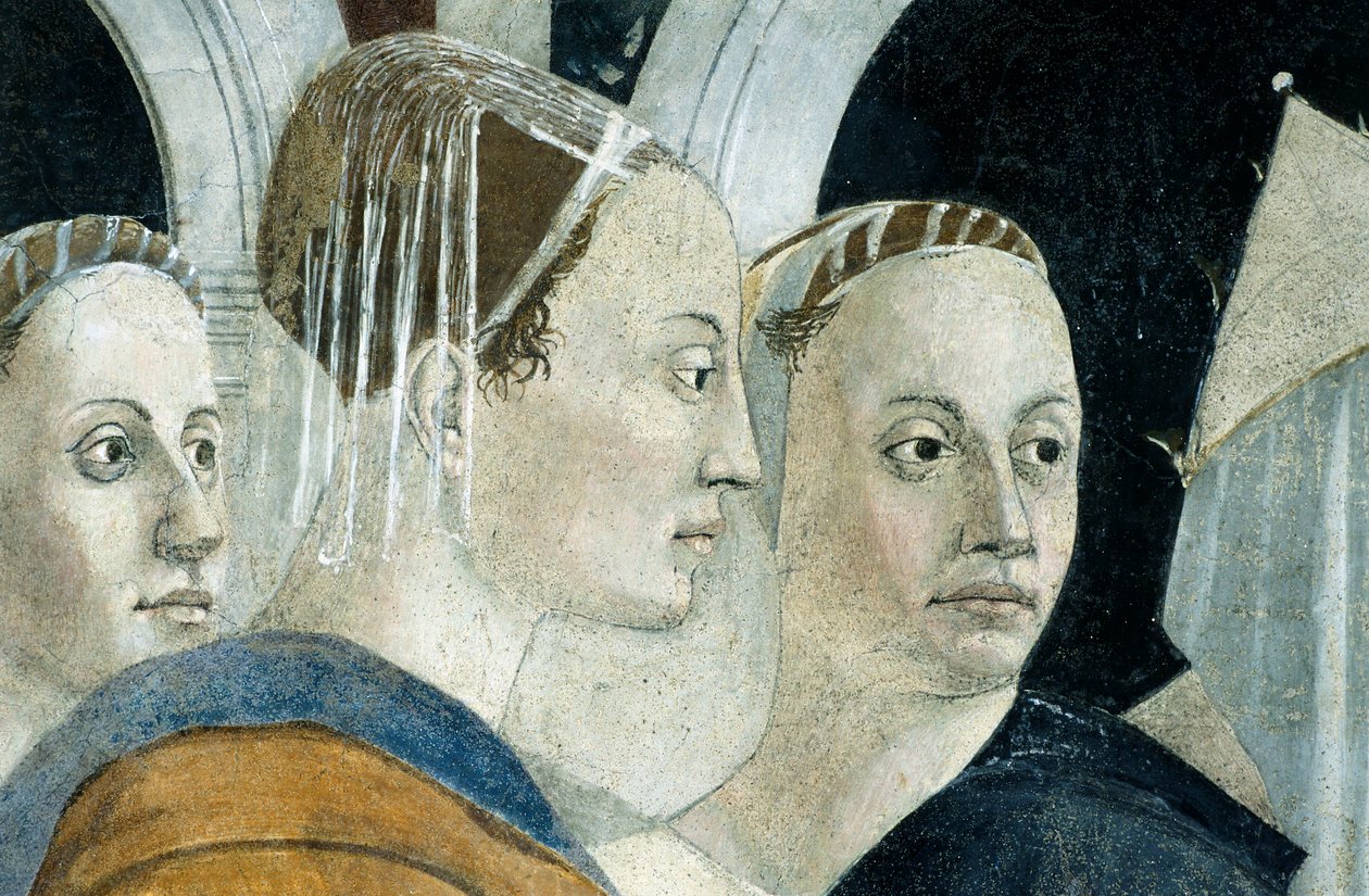 تفاصيل من The Legend of the True Cross تظهر اكتشاف True Cross والتحقق منها ، بقلم Piero della Francesca بواسطة بييرو ديلا فرانشيسكا