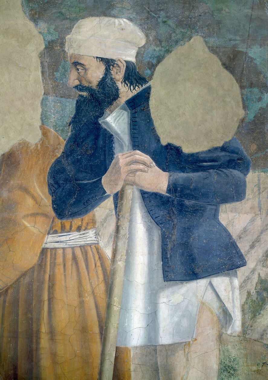 أكملت أسطورة الصليب الحقيقي ، اكتشاف الصليب ، تفاصيل المتفرج ، 1464 فريسكو بواسطة بييرو ديلا فرانشيسكا