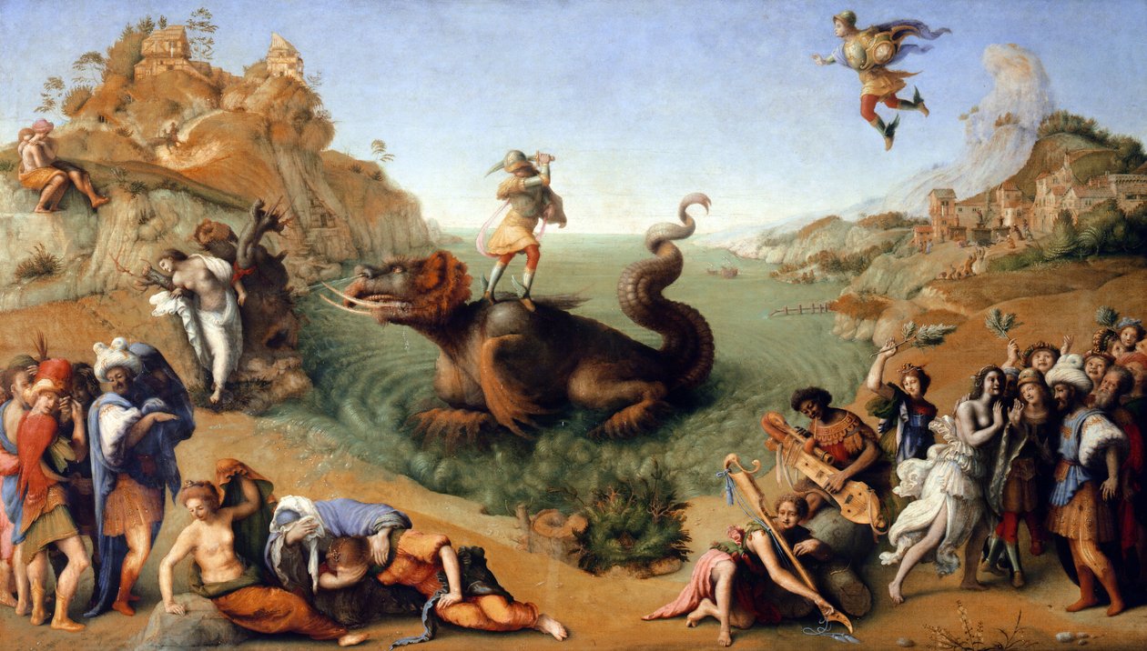 Perseus Freeing Andromeda (1510 ، زيت على قماش) بواسطة بييرو دي كوزيمو