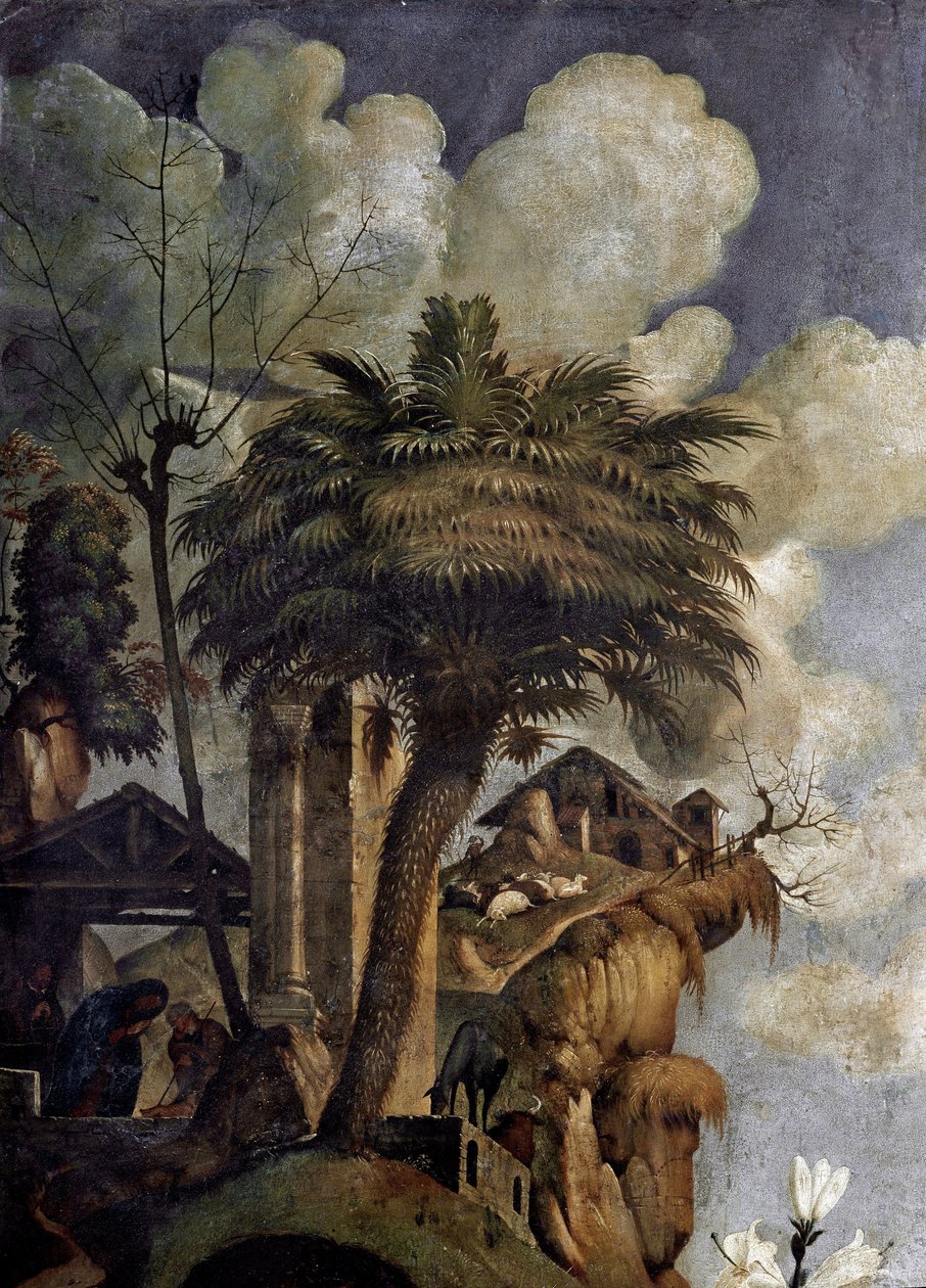 العذراء والطفل على العرش محاطان بالقديسين ، التفاصيل (زيت وحرارة على اللوح ، حوالي 1493) بواسطة بييرو دي كوزيمو