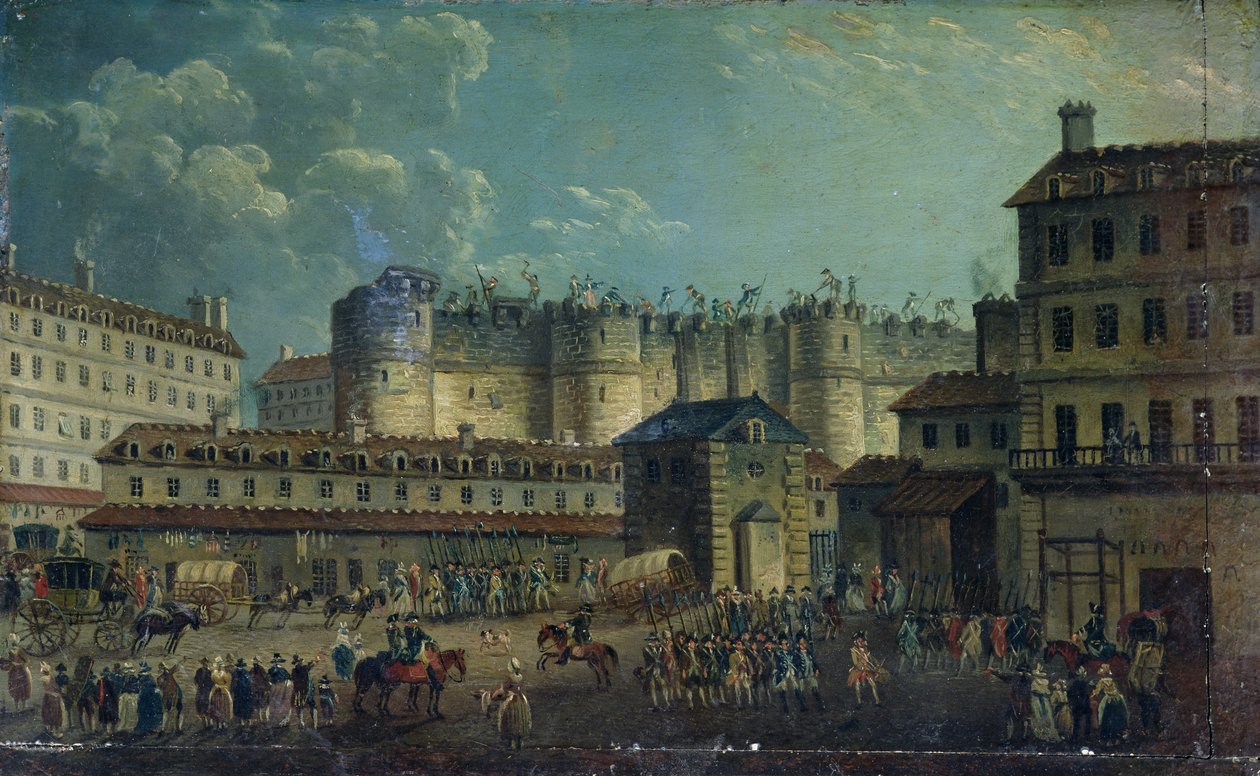 هدم الباستيل عام 1789 بواسطة بيار أنطوان ديماشي