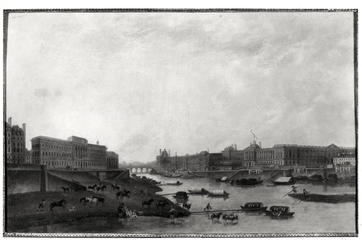 منظر لباريس من Pont-Neuf ، c.1800 بواسطة بيار أنطوان ديماشي