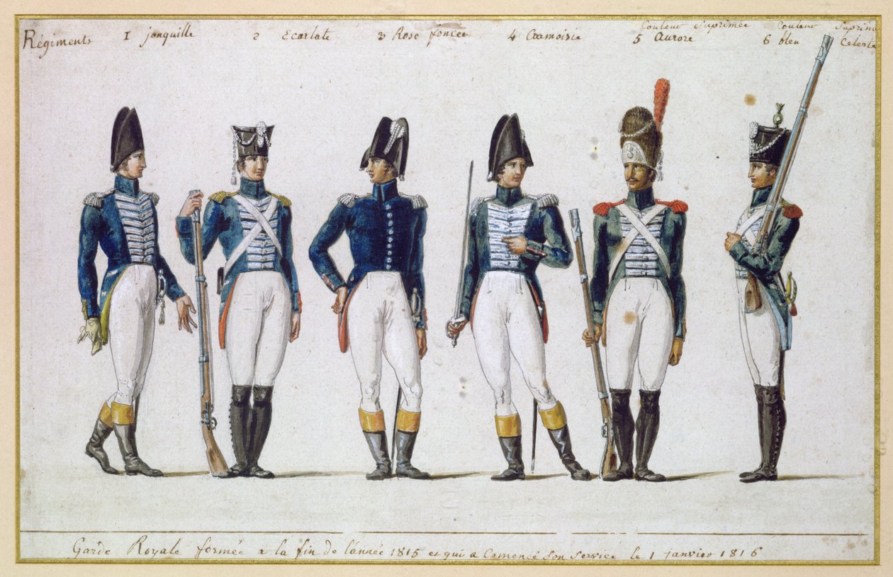 الحرس الملكي الفرنسي ، 1816 (الغواش) بواسطة بيير أنطوان ليسور