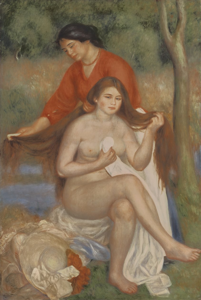 باثر وخادمة ، c.1900 بواسطة بيير أوغست رينوار