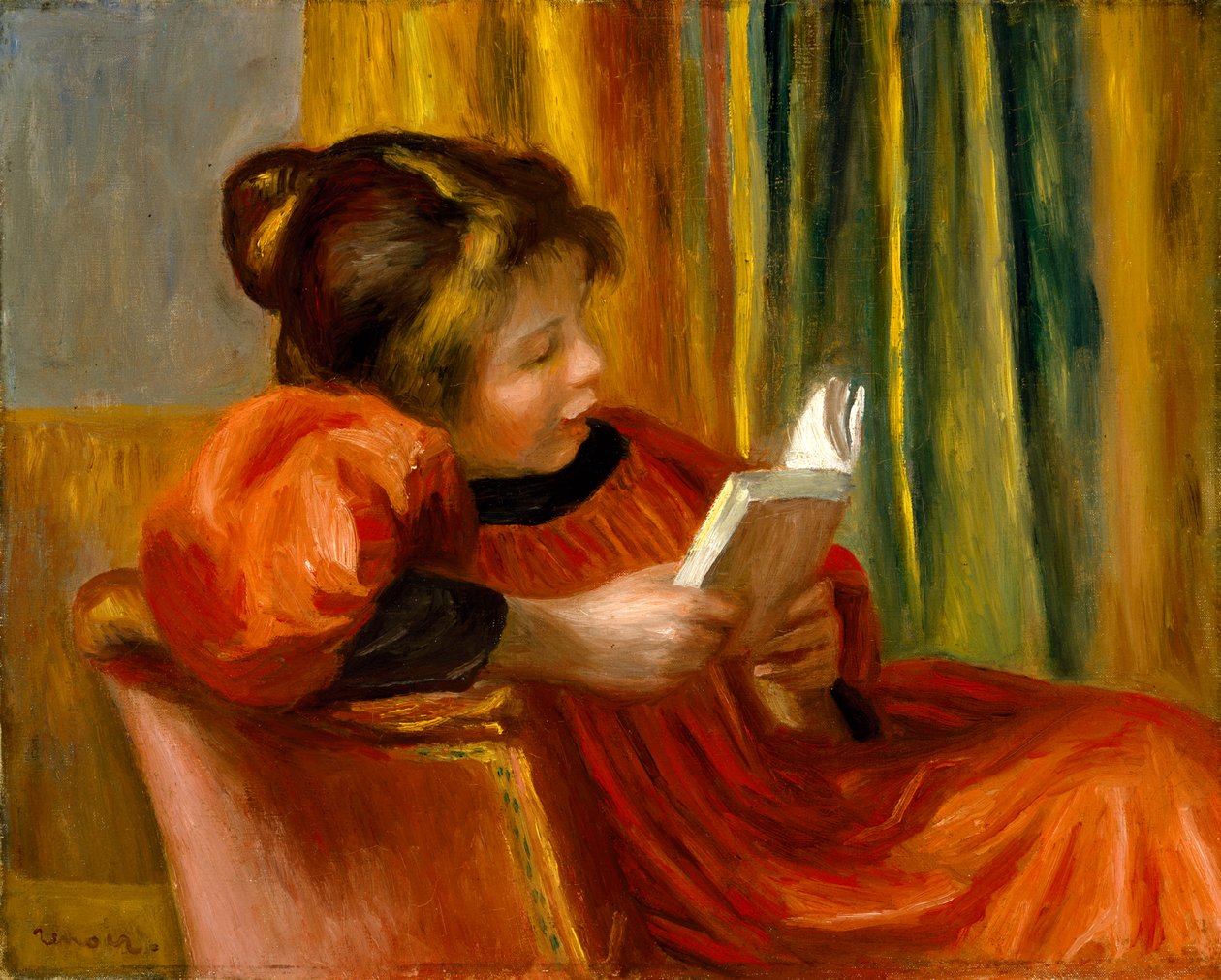 قراءة فتاة ، ج .1890 بواسطة بيير أوغست رينوار