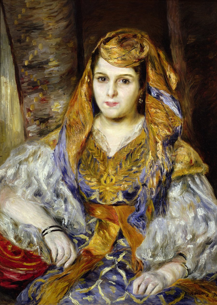 السيدة. كليمنتين ستورا في لباس جزائري ، أو امرأة جزائرية ، 1870 بواسطة بيير أوغست رينوار
