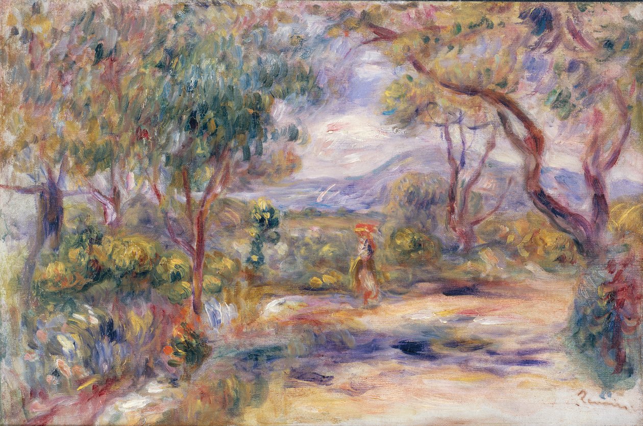 المناظر الطبيعية في كان (حديقة رينوار) ج .1914 بواسطة بيير أوغست رينوار