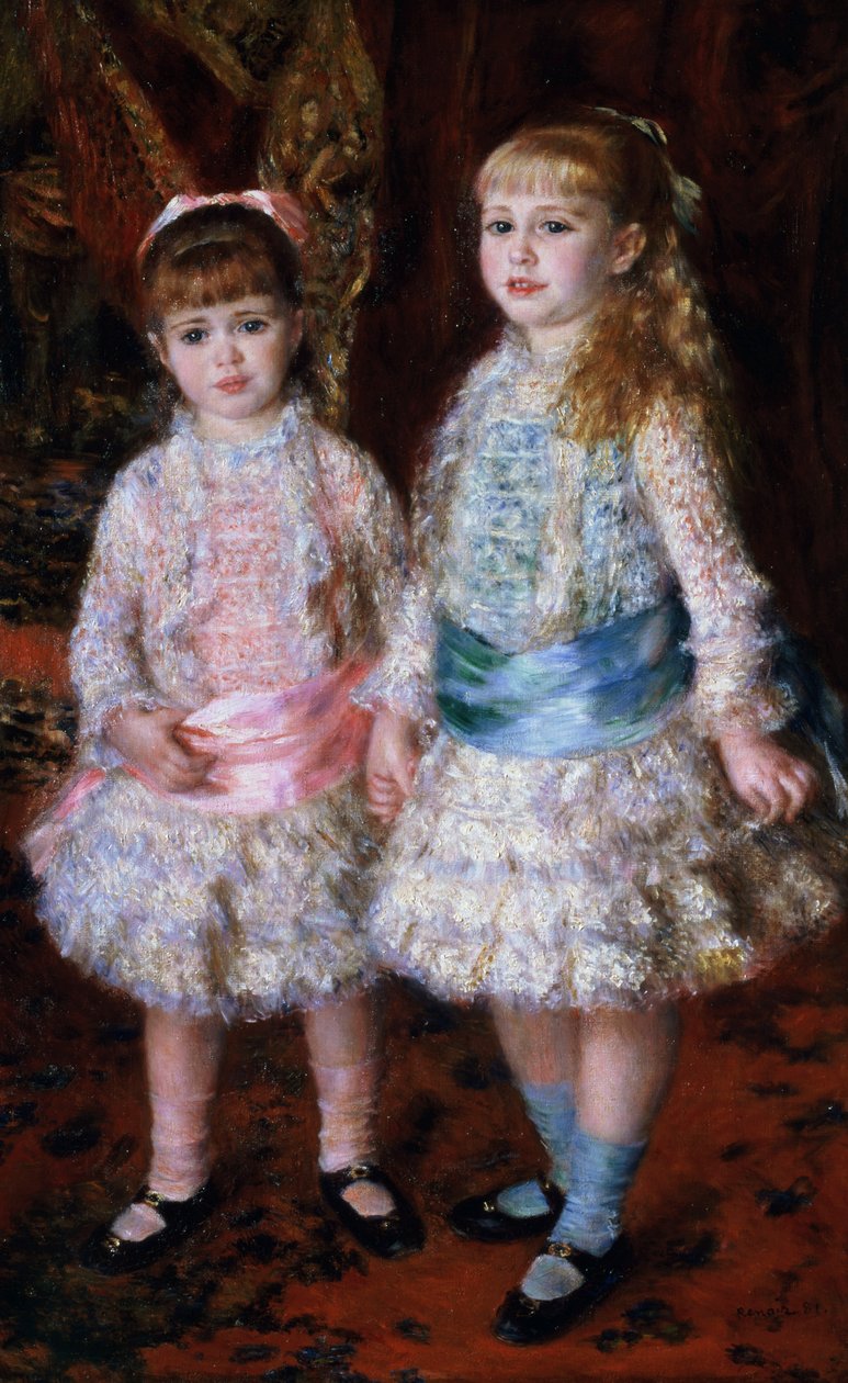 زهري وأزرق أو ، The Cahen d&39;Anvers Girls ، 1881 بواسطة بيير أوغست رينوار