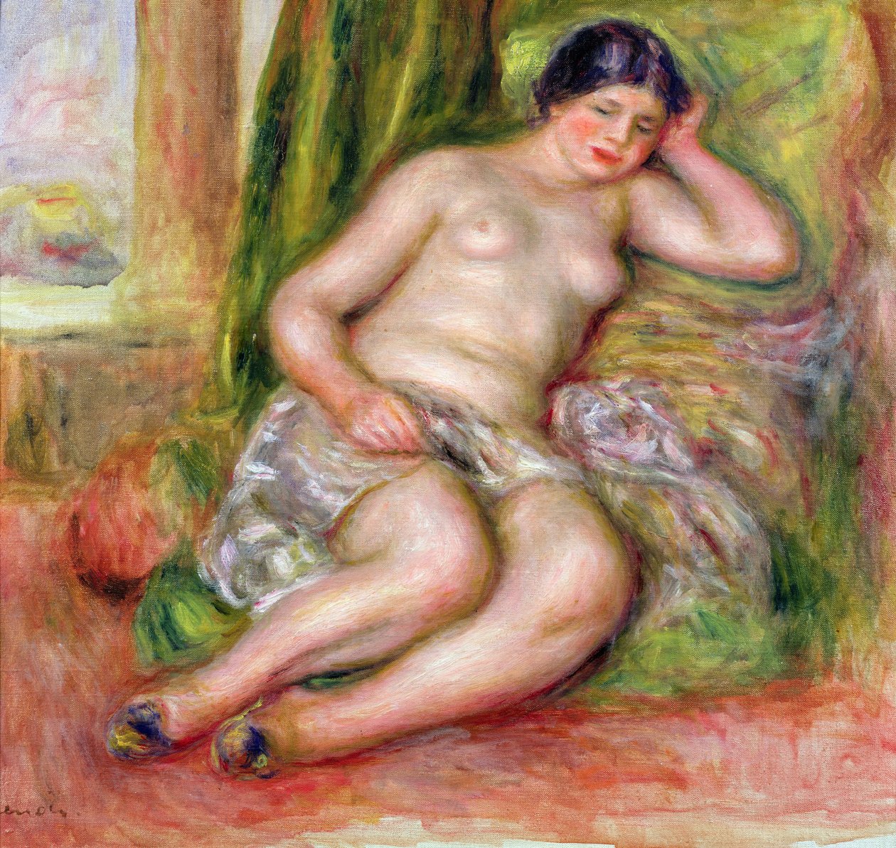 النوم Odalisque ، أو Odalisque في النعال التركية ، c.1915-17 بواسطة بيير أوغست رينوار