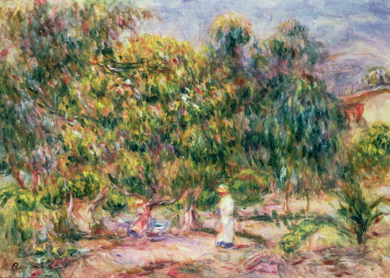 المرأة البيضاء في حديقة Les Colettes ، 1915 بواسطة بيير أوغست رينوار