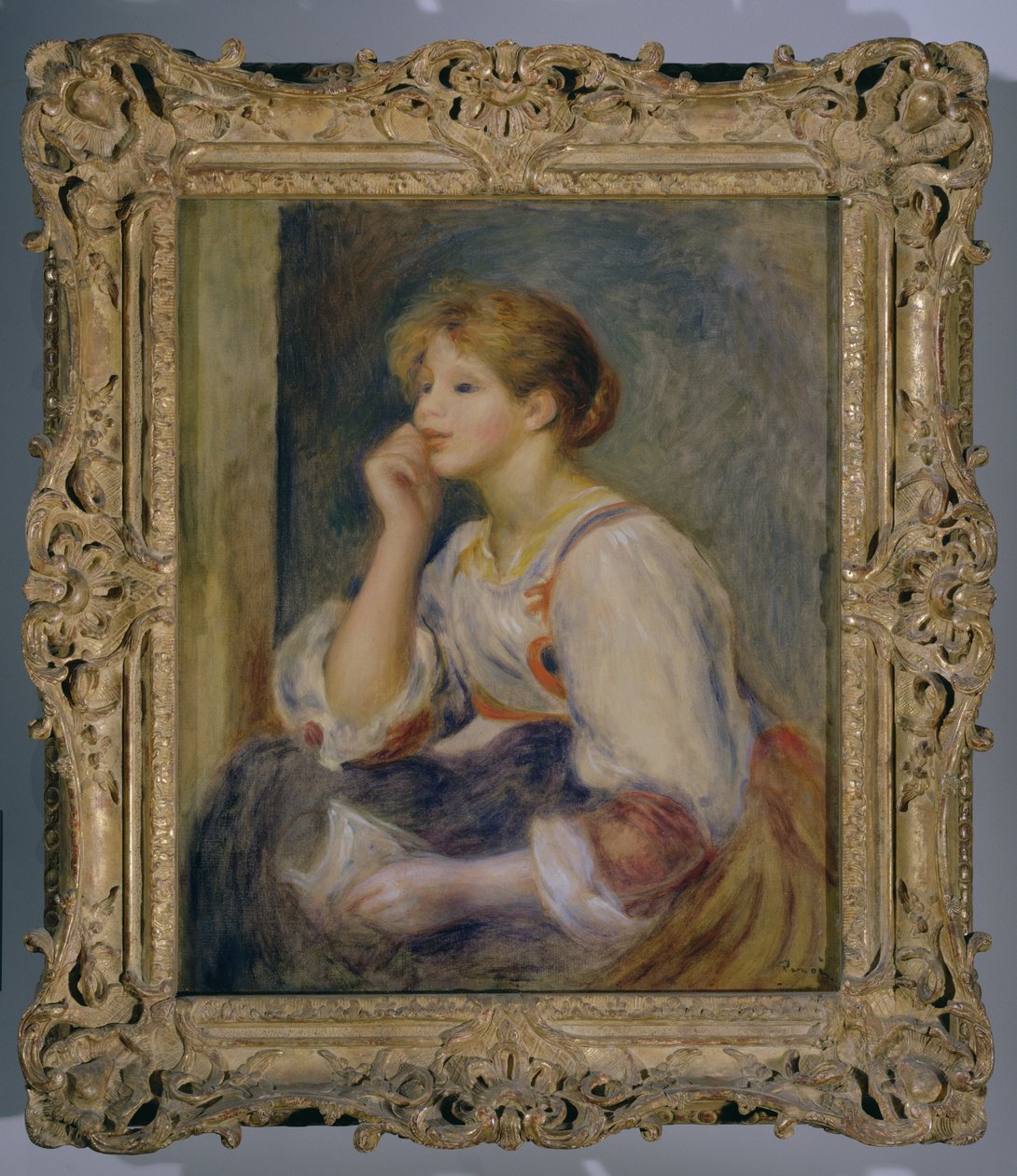 امرأة بحرف ، ج .1890 بواسطة بيير أوغست رينوار