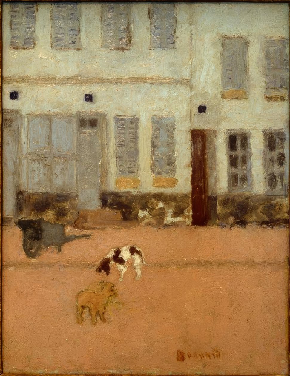 شارع في Eragny-sur-Oise (Les Chiens dEragny) بواسطة بيير بونارد