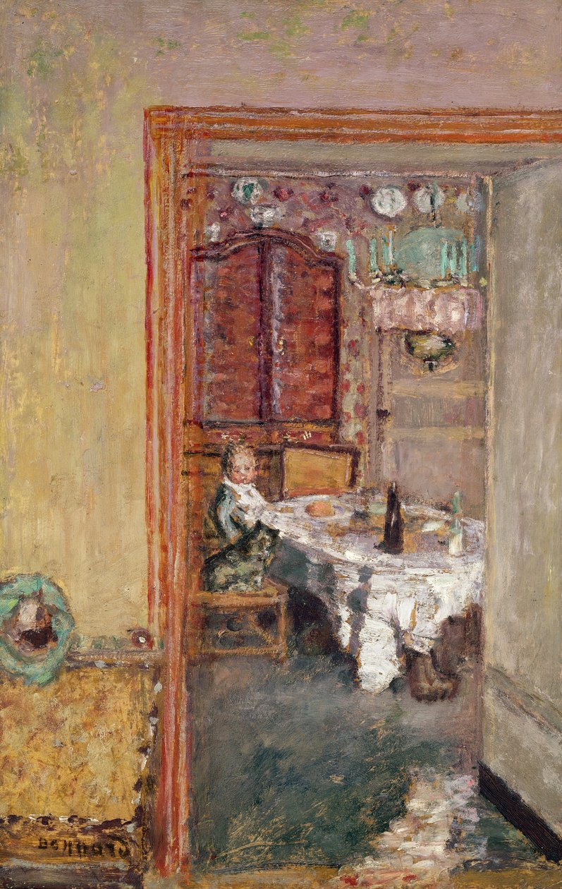 الولد الصغير في غرفة الطعام ، c.1898 (زيت على البطاقة) بواسطة بيير بونارد