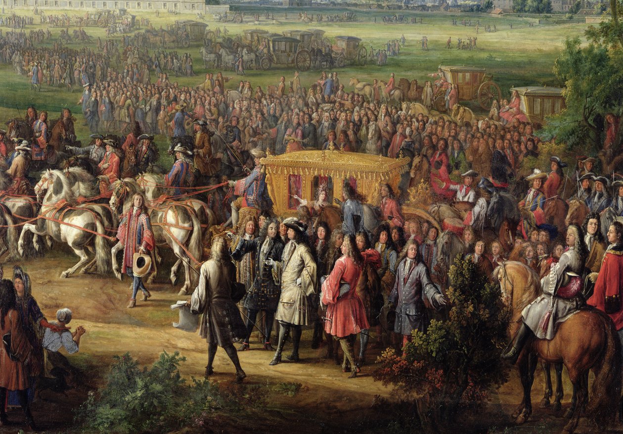 افتتاح كنيسة Invalides من قبل لويس الرابع عشر (1638-1715) بواسطة بيير دينيس مارتن
