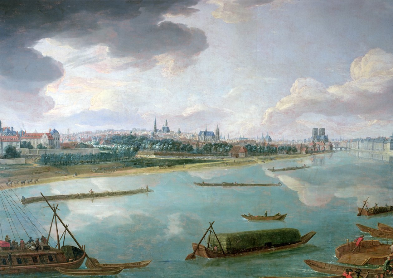 منظر لباريس من Quai de la Rapee (تفاصيل 168381) بواسطة بيير دينيس مارتن