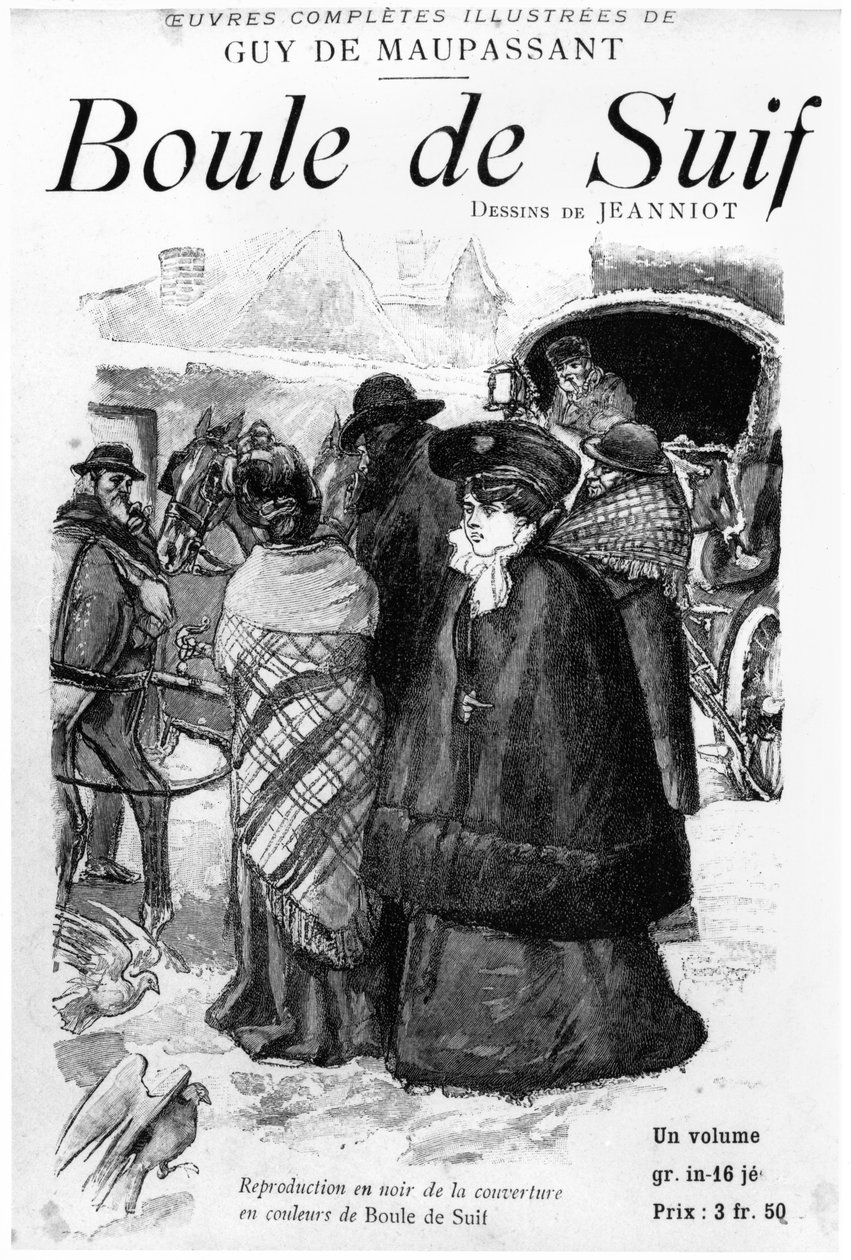 الغلاف الأمامي لـ "Boule de Suif" بواسطة Guy de Maupassant (1850-1893) أوائل القرن العشرين بواسطة بيير جورج جينيوت