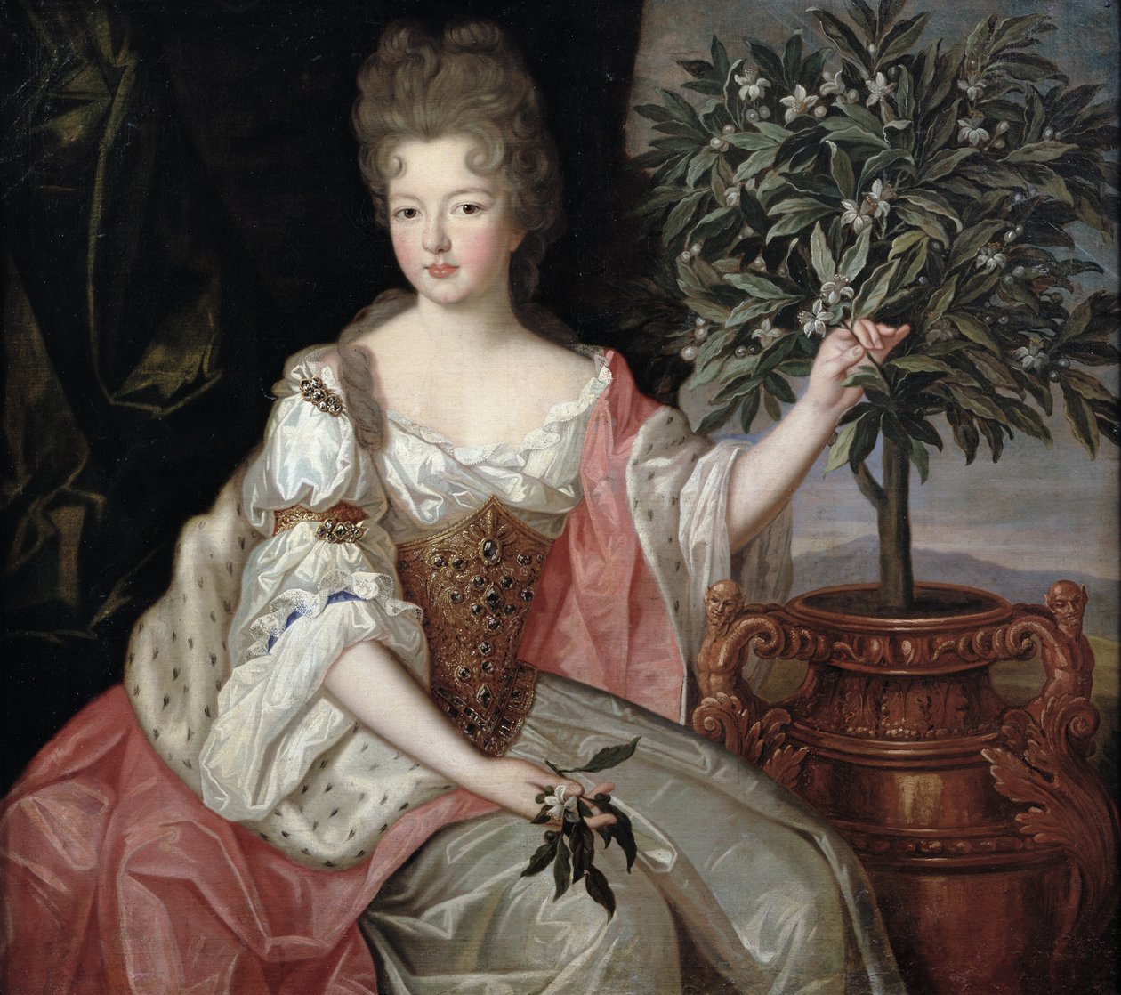 صورة فرانسواز ماري دي بوربون (1677-1749) دوقة أورليانز (Mademoiselle de Blois) بواسطة بيير جوبيرت
