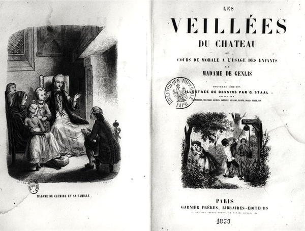 واجهة ليه في دو شاتو أو كورس دي مورال a استخدامات الأطفال التي كتبها مدام دي جينليس (1746-1830) نشرت في عام 1859 بواسطة بيير جوستاف يوجين 1817 82 بعد ستال