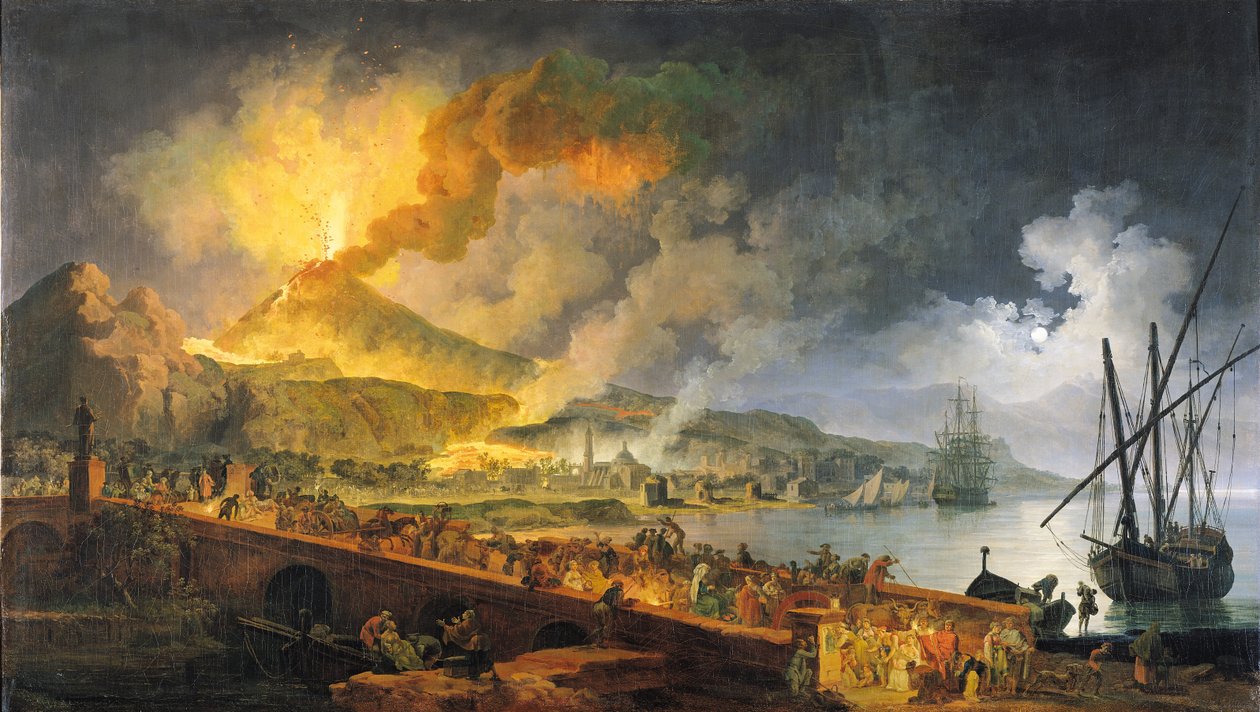 ثورة فيزوف في 1771 ، 1779 (انظر أيضًا 49565) بواسطة بيير جاك فولاير