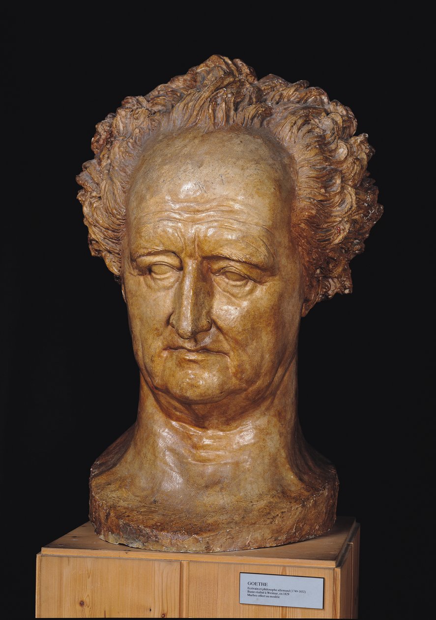 تمثال نصفي يوهان فولفجانج فون جوته (1749-1832) ، 1831 (جص) بواسطة بيير جان ديفيد دانجيرز