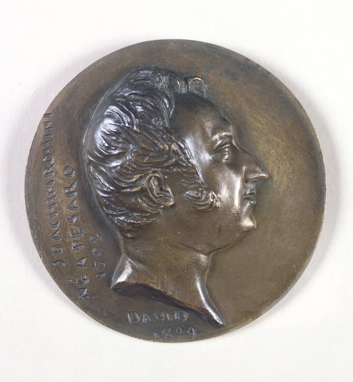 صورة ميدالية لـ Gioacchino Rossini (1792-1868) 1829 (برونزية) بواسطة بيير جان ديفيد دانجيرز