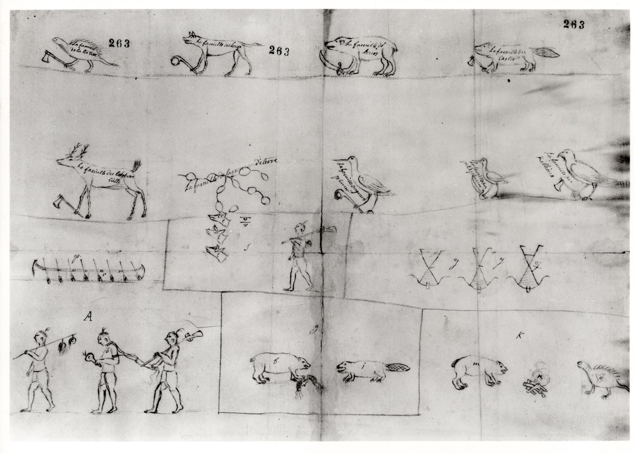 الرسم التوضيحي لـ Iroquois ، 12 يوليو 1666 بواسطة بيير جوزيف شومونيه