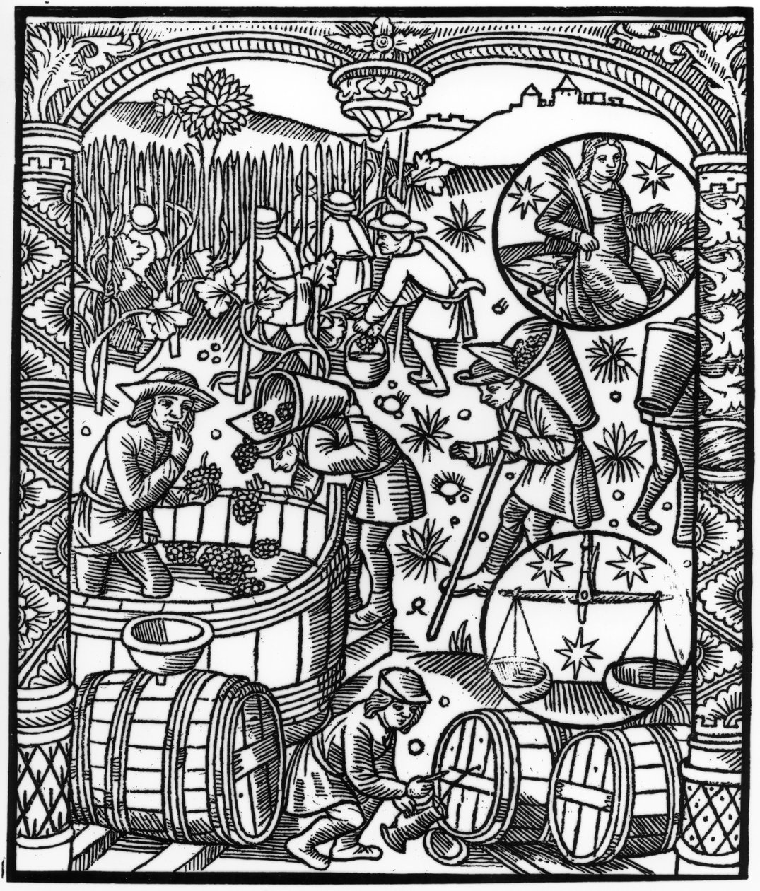 سبتمبر من Almanach des Bergers ، 1491 (xylograph) بواسطة بيير لو روج