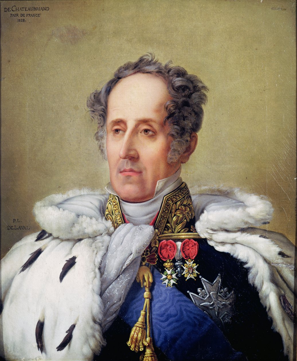 صورة لفرنسوا رينيه (1768-1848) Viscount of Chateaubriand ، 1828 بواسطة بيير لويس ديلافال
