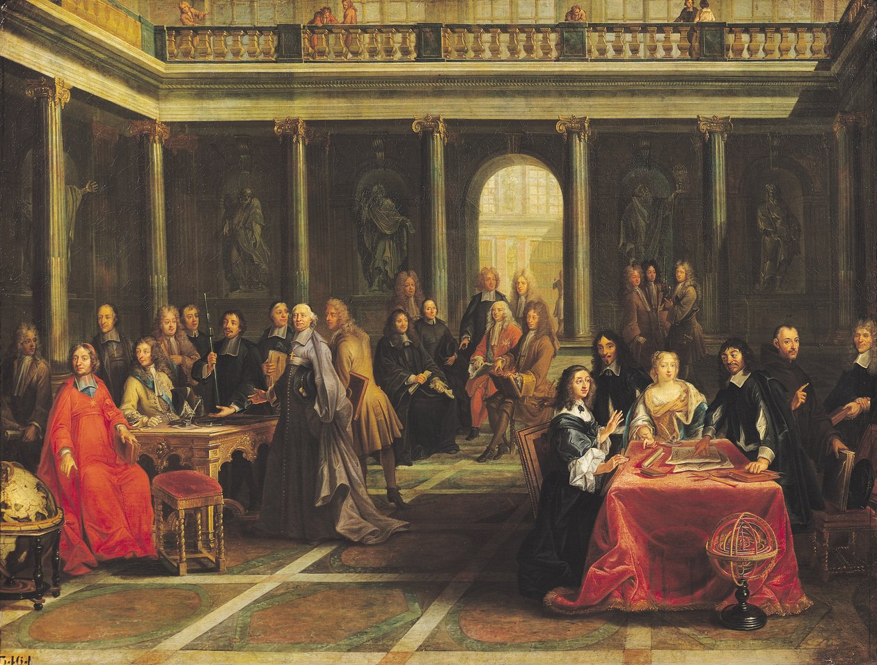 الملكة السويدية كريستينا (1626-1689) ومحكمتها بواسطة بيير لويس الأصغر Dumesnil