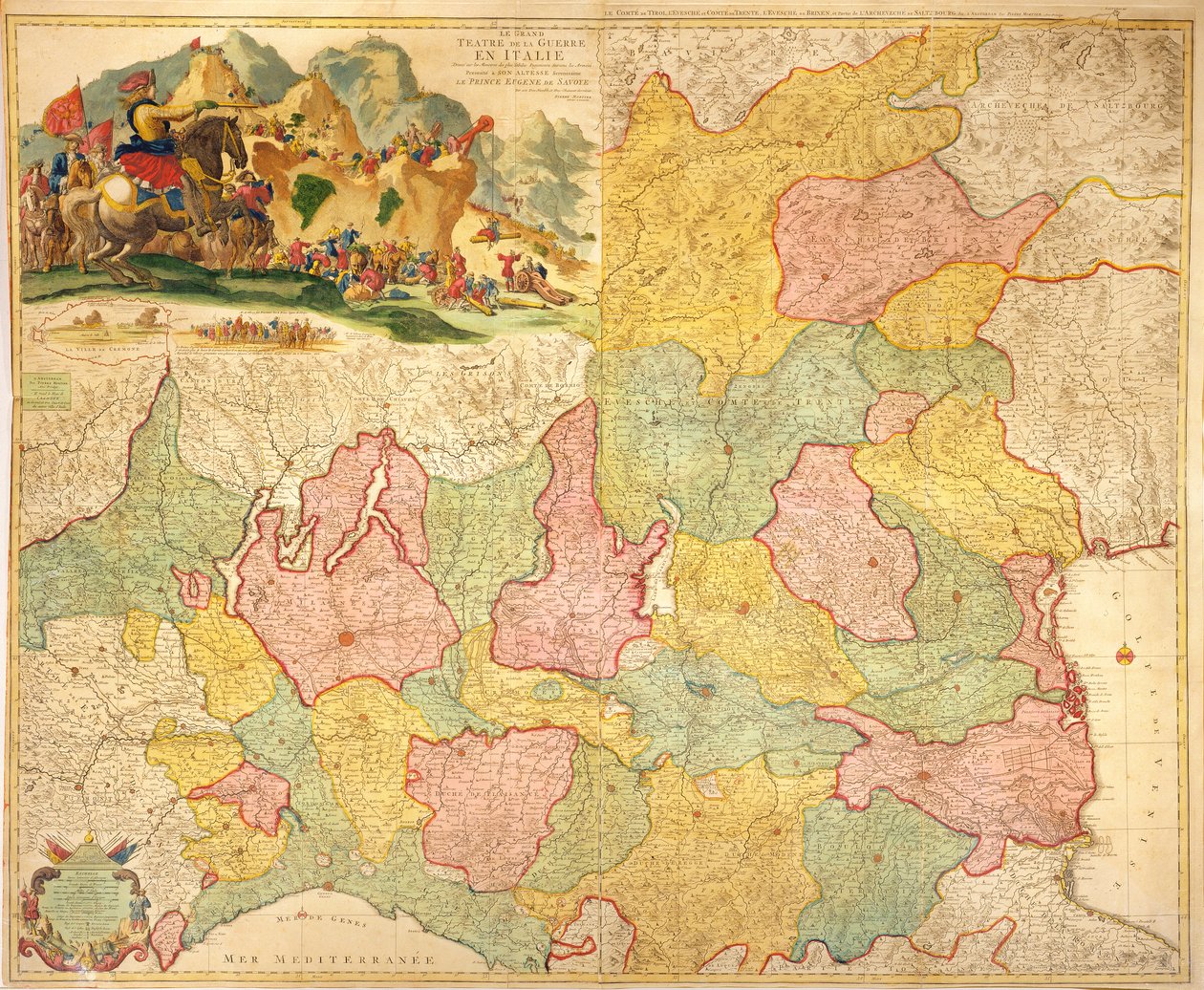 مسرح الحرب في إيطاليا ، 1720 بواسطة بيير مورتير