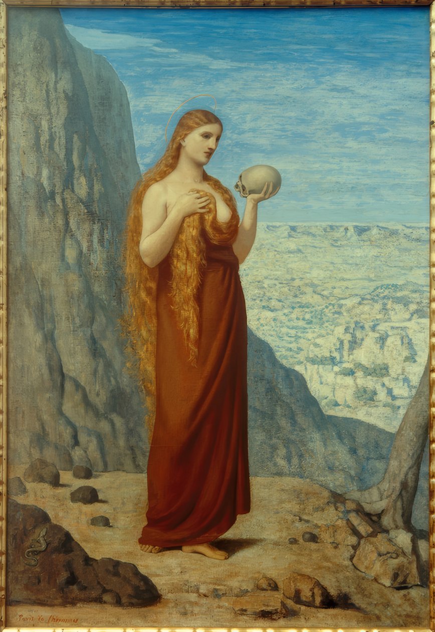 PCPuvis de Chavannes، The St. ماريا ماجدالينا في الصحراء بواسطة بيير بوفيس دي شافان
