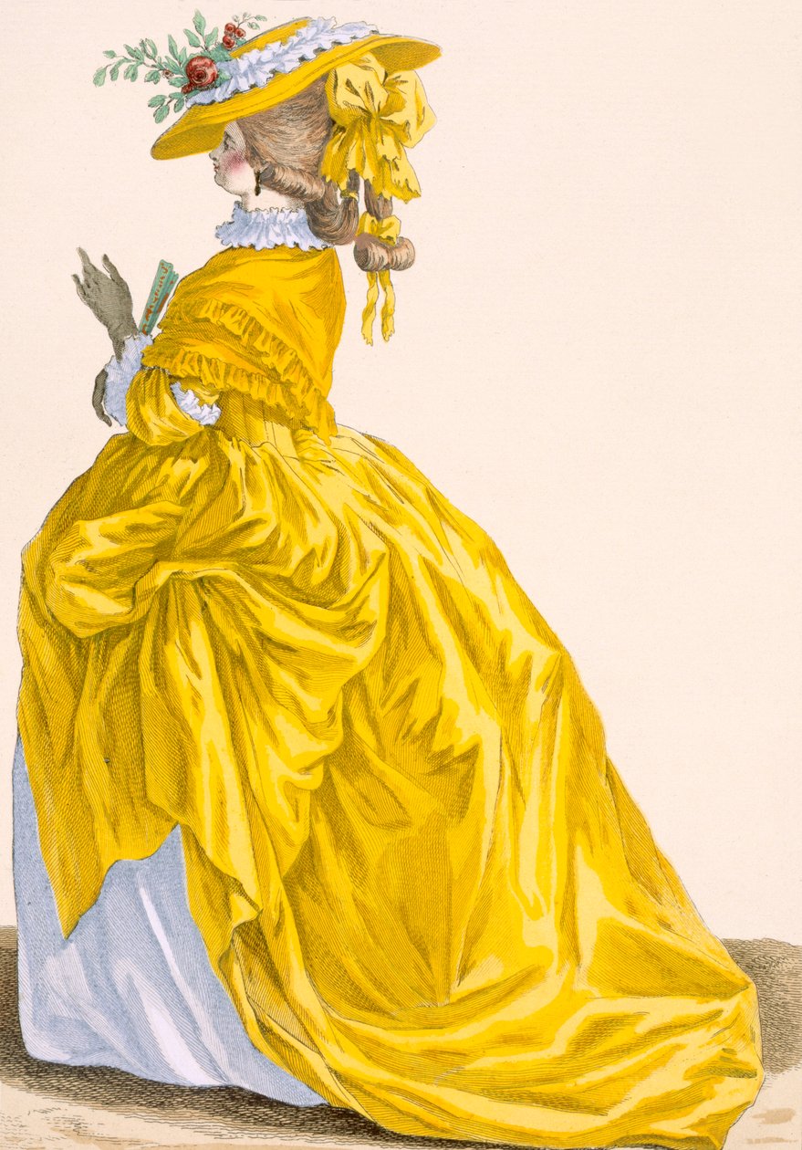 "روب أون فوروو" ، نقشها باكوي ، اللوحة رقم 187 من "غاليري ديس مودز أند كوستيوم فرانسيس" ، 1778-87 99: الملابس ؛ لباس تقليدي لباس تقليدي؛ موضه؛ غير لائق بواسطة بيير توماس لو كليرك