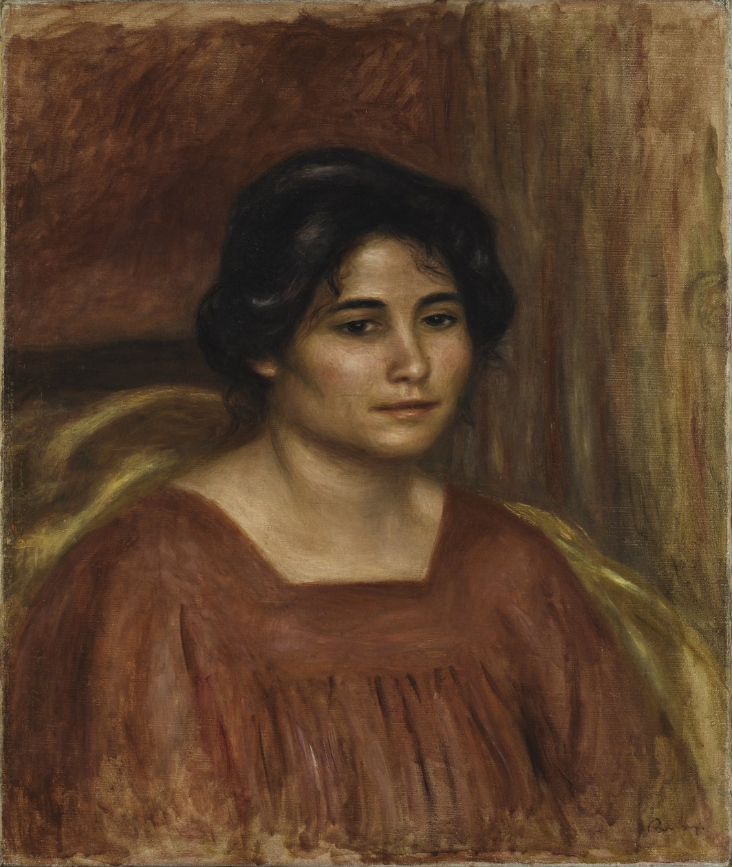 غابرييل في فستان أحمر ، 1908 بواسطة بيير أوغست رينوار