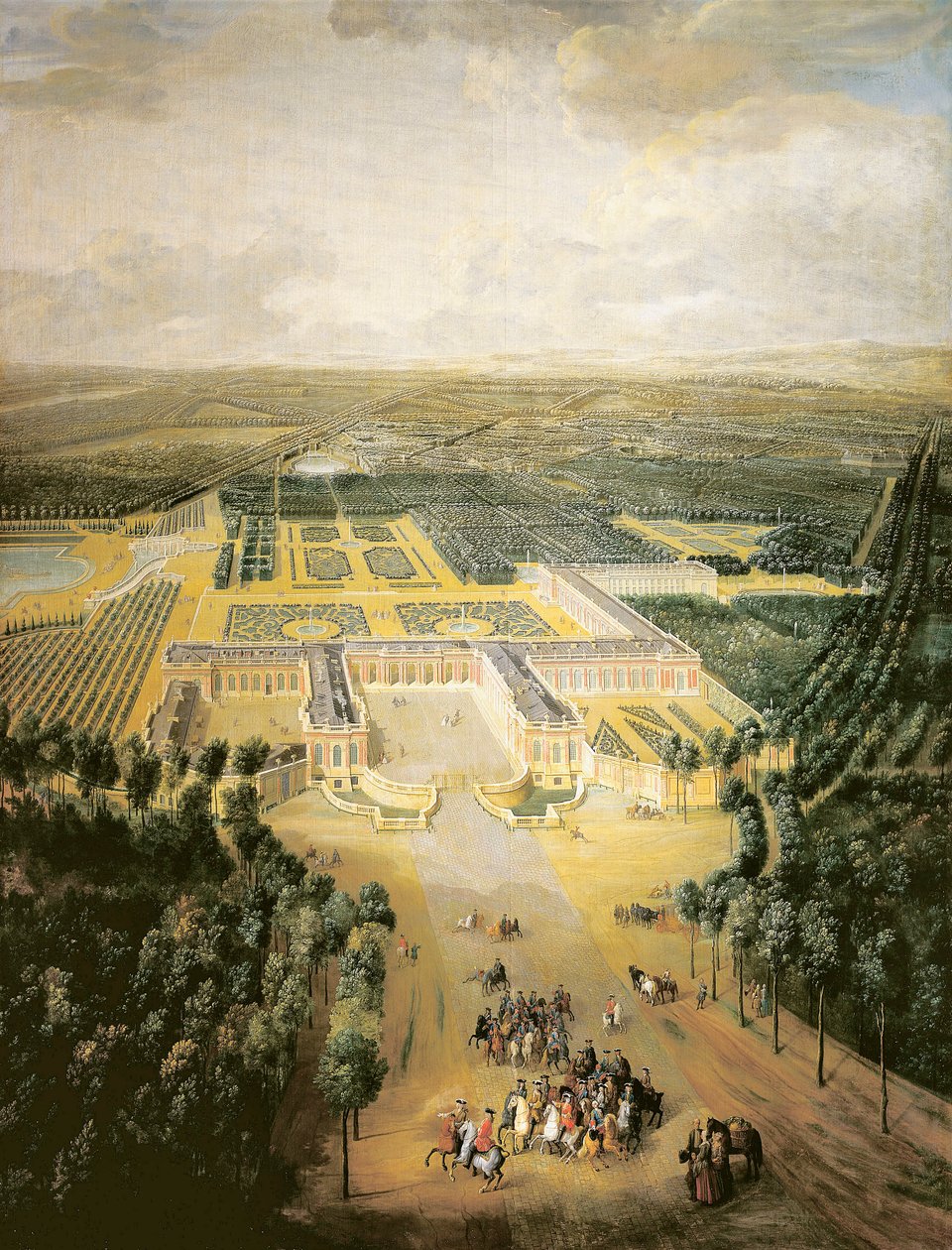 France, Versailles, Prospectic view of the Gardens of the Grand Trianon in Versailles بواسطة بيير دينيس مارتن