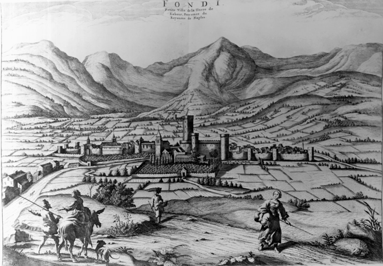مدينة فوندي ، نقش لبيتر مورتييه (1661-1711) من المسرح الإيطالي الجديد بواسطة بيير (1661-1711) مورتييه