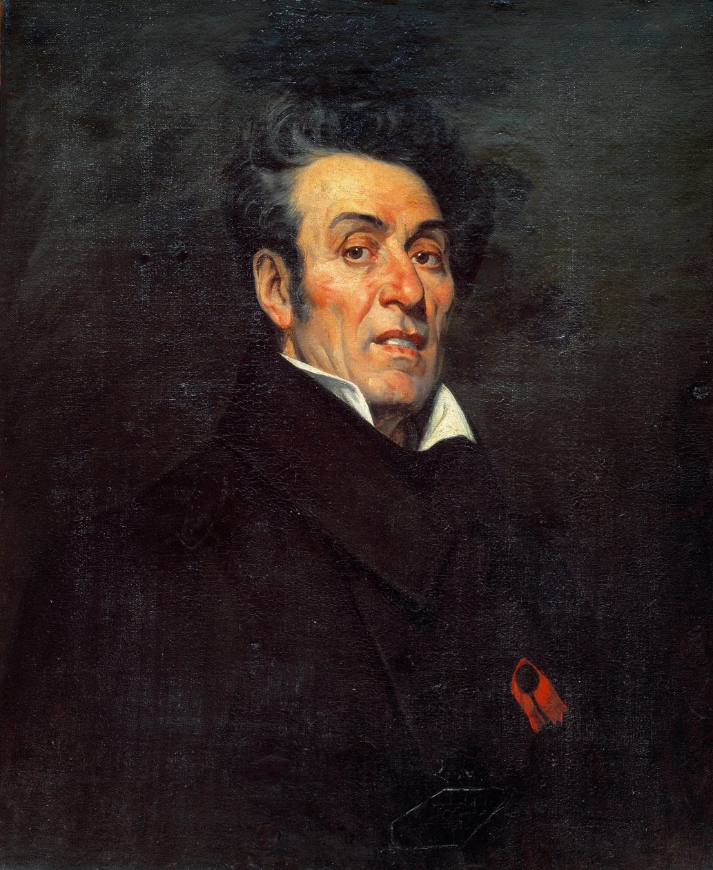 صورة لألفونس دي لامارتين (1790 - 1869) ، شاعر وكاتب ومؤرخ وسياسي فرنسي. لوحة لأخيل كوشيه (القرن التاسع عشر) بواسطة بيير أشيل كوكوريه