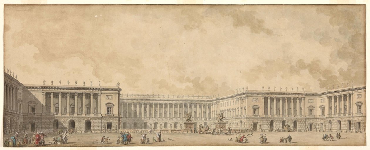 قدم مشروع إعادة بناء قصر فرساي الأول إلى الملك لويس السادس عشر ، ج. 1785. بواسطة بيير أدريان باريس