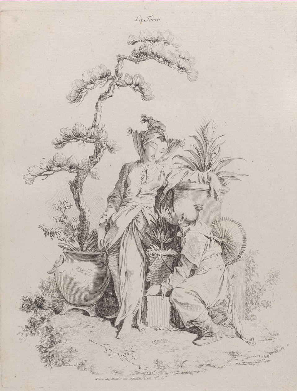 الأرض ، من العناصر الأربعة ، 1738-49. بواسطة بيير الكسندر افلين