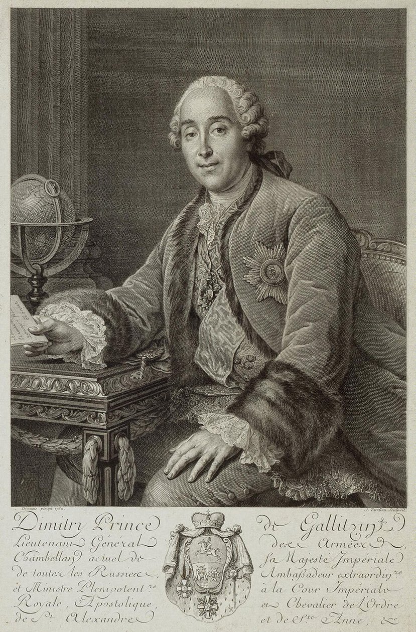 صورة للأمير دميتري ميخائيلوفيتش غوليتسين 1721-1793 ، 1762 بواسطة بيير الكسندر تارديو