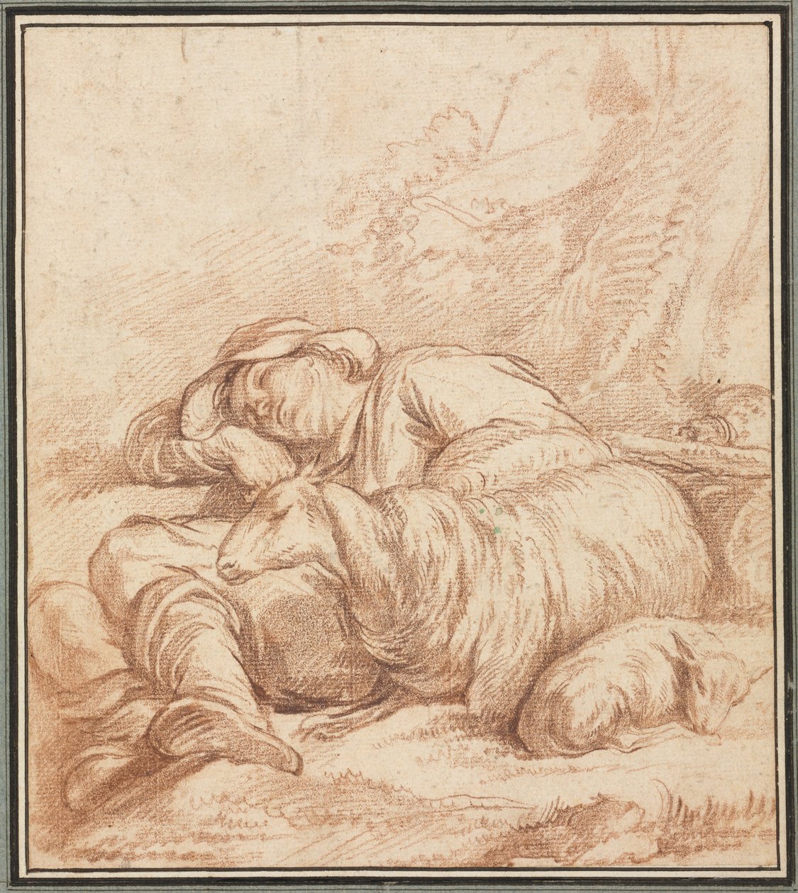 الراعي النائم ، 1700s-1800s. بواسطة بيير الكسندر ويل