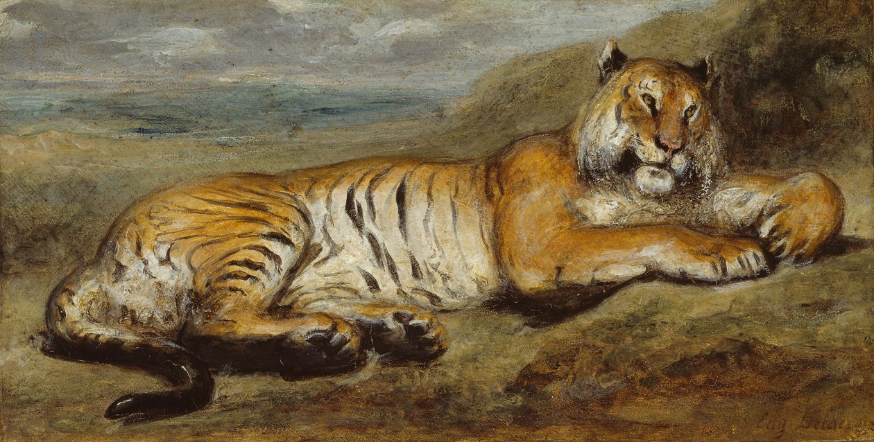 استراحة النمر ، c.1830 بواسطة بيير أندريو