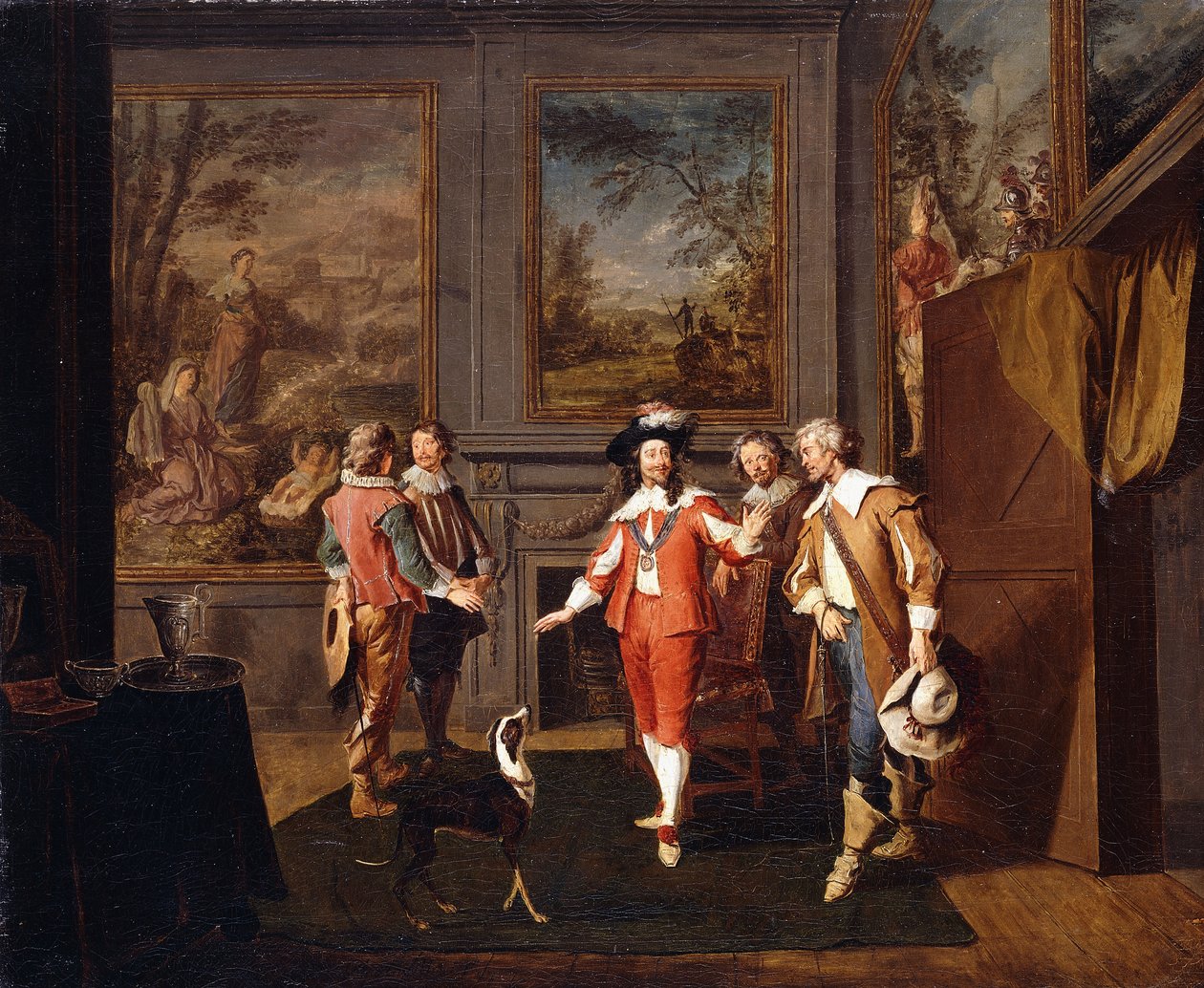 هروب الملك من هامبتون كورت في نوفمبر 1647 بواسطة بيير أنجيليس أو Angillis