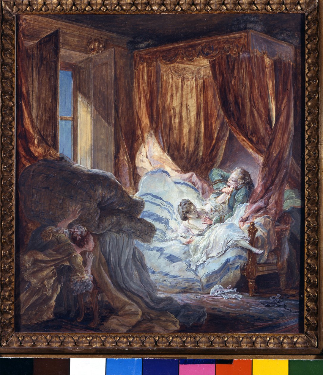 العروس متطفلة. رسم بيير أنطوان بودوان (1723-1769). باريس ، متحف الفنون الزخرفية بواسطة بيار أنطوان بودوان